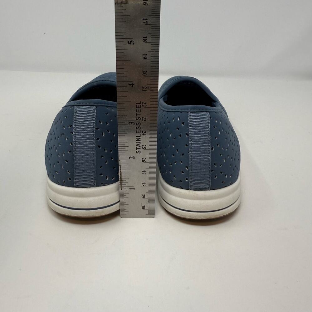 Clarks Cloudstepper Breeze Emily Slip On Shoes Womens 9 Blue Casual Comfort EUC - Picture 8 of 12